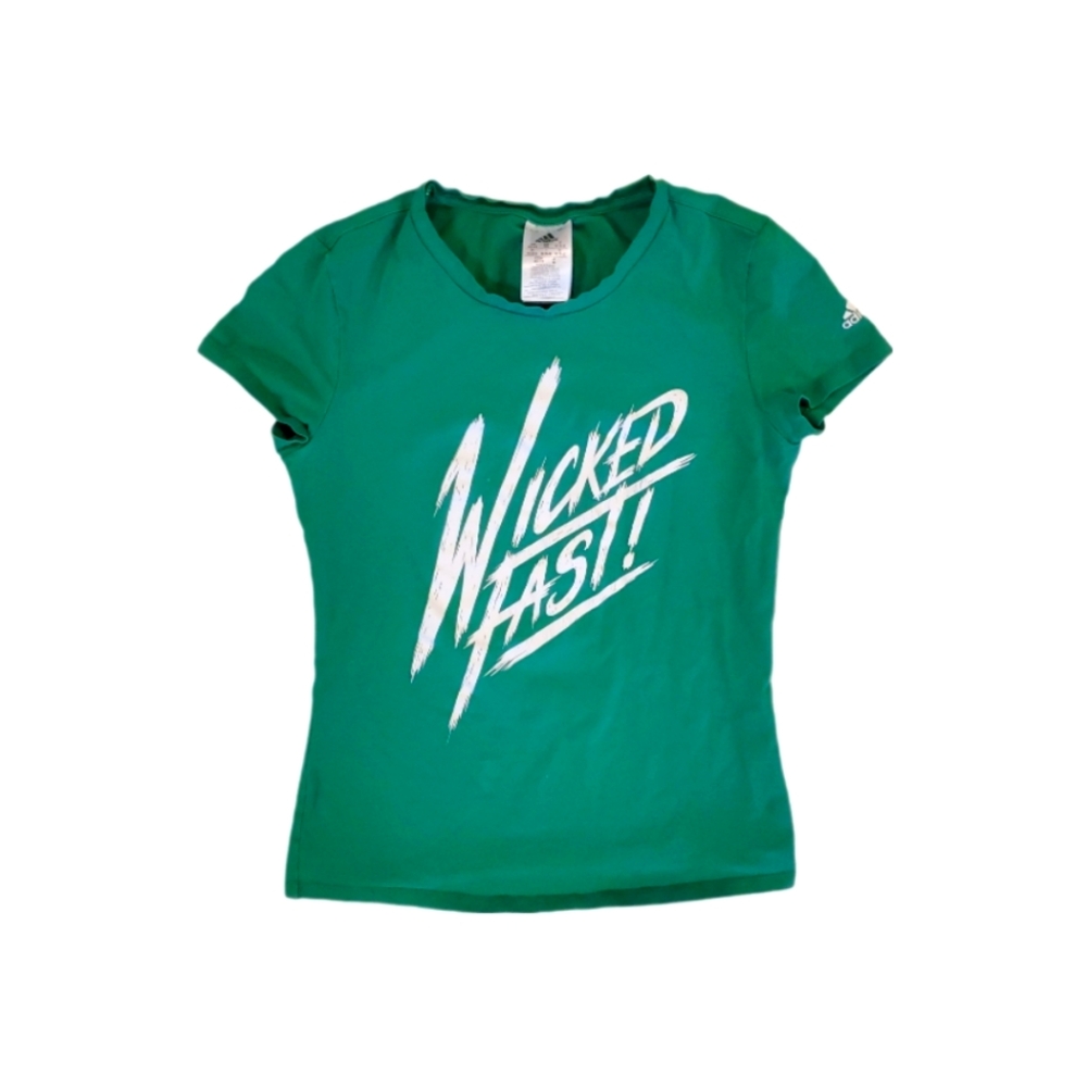 Adidas Women's Green Boston Marathon 2016‎ Wicked Fast Athletic Fit T-Shirt XS